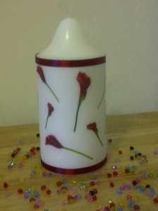 Red Calla Lilly Candle